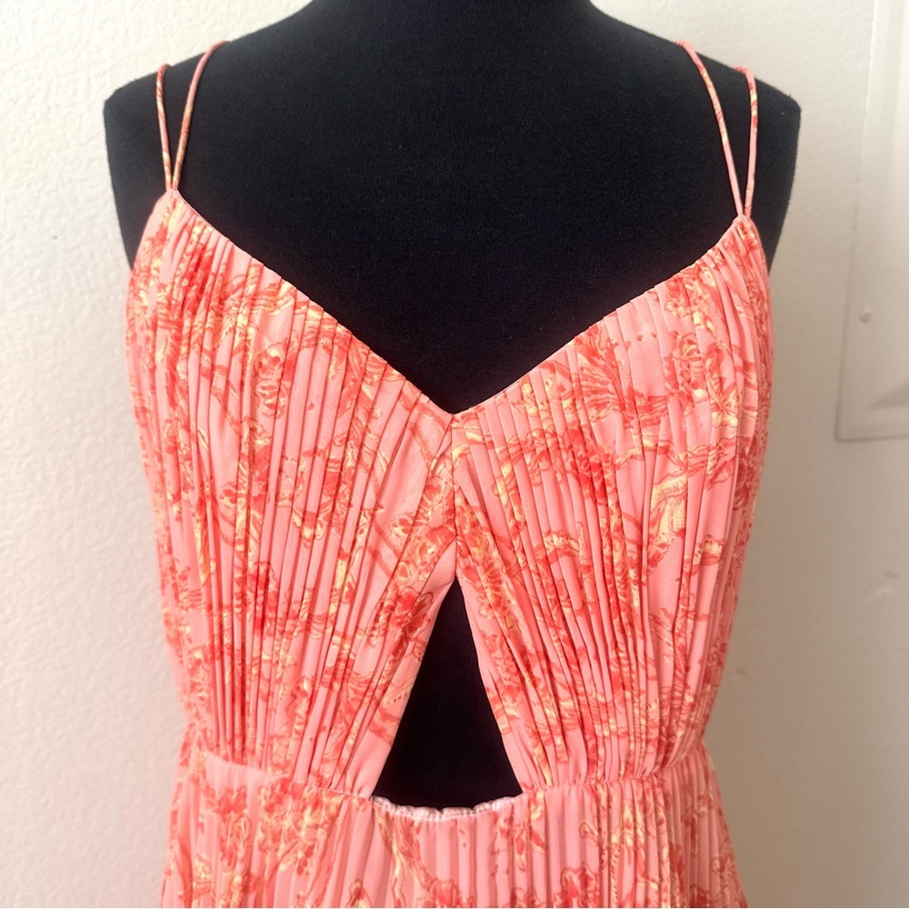 Amur Lucy Pleated Cut Out Strappy Maxi Dress Size 8 - Picture 9 of 12